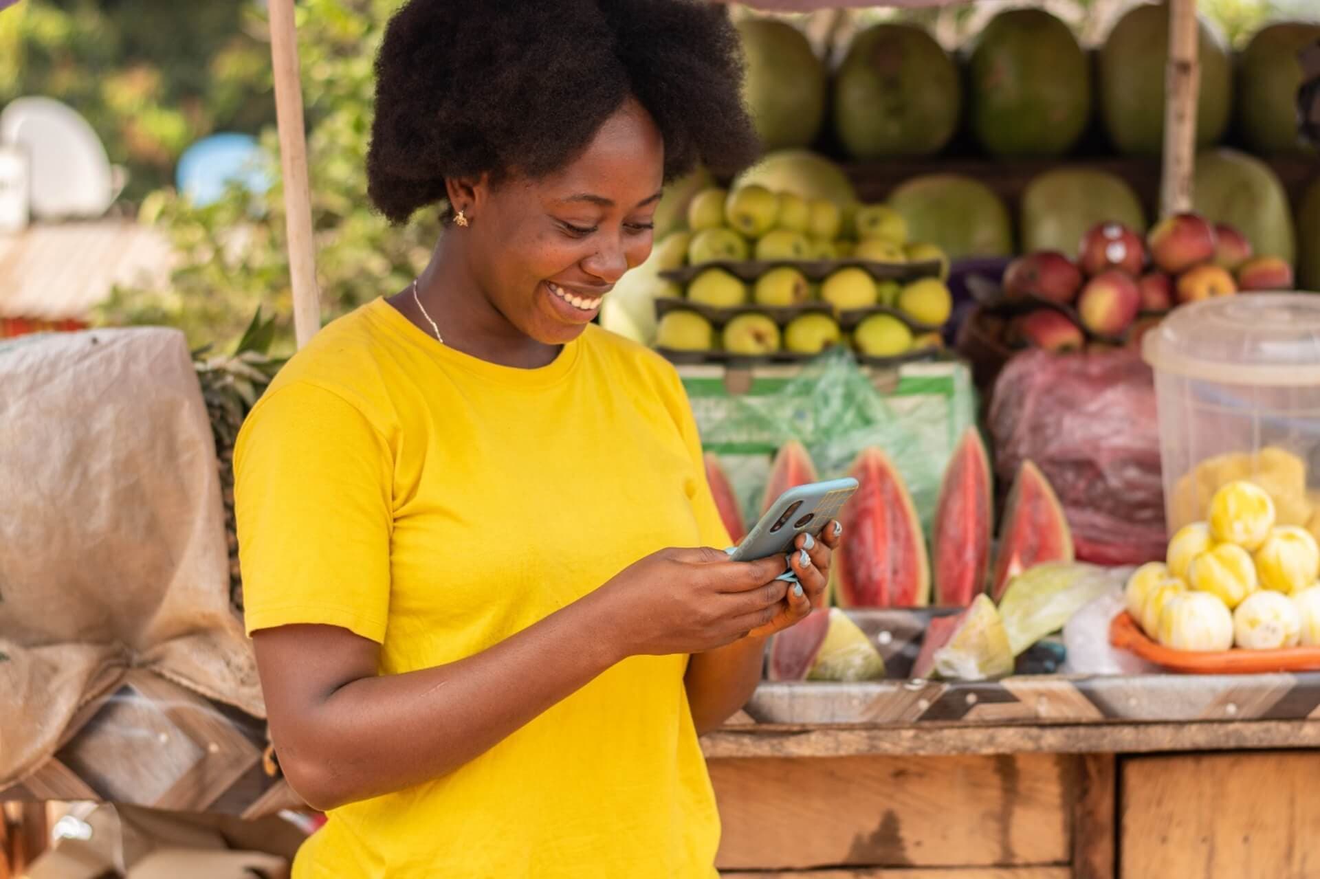 Farmer signing up on AgriX